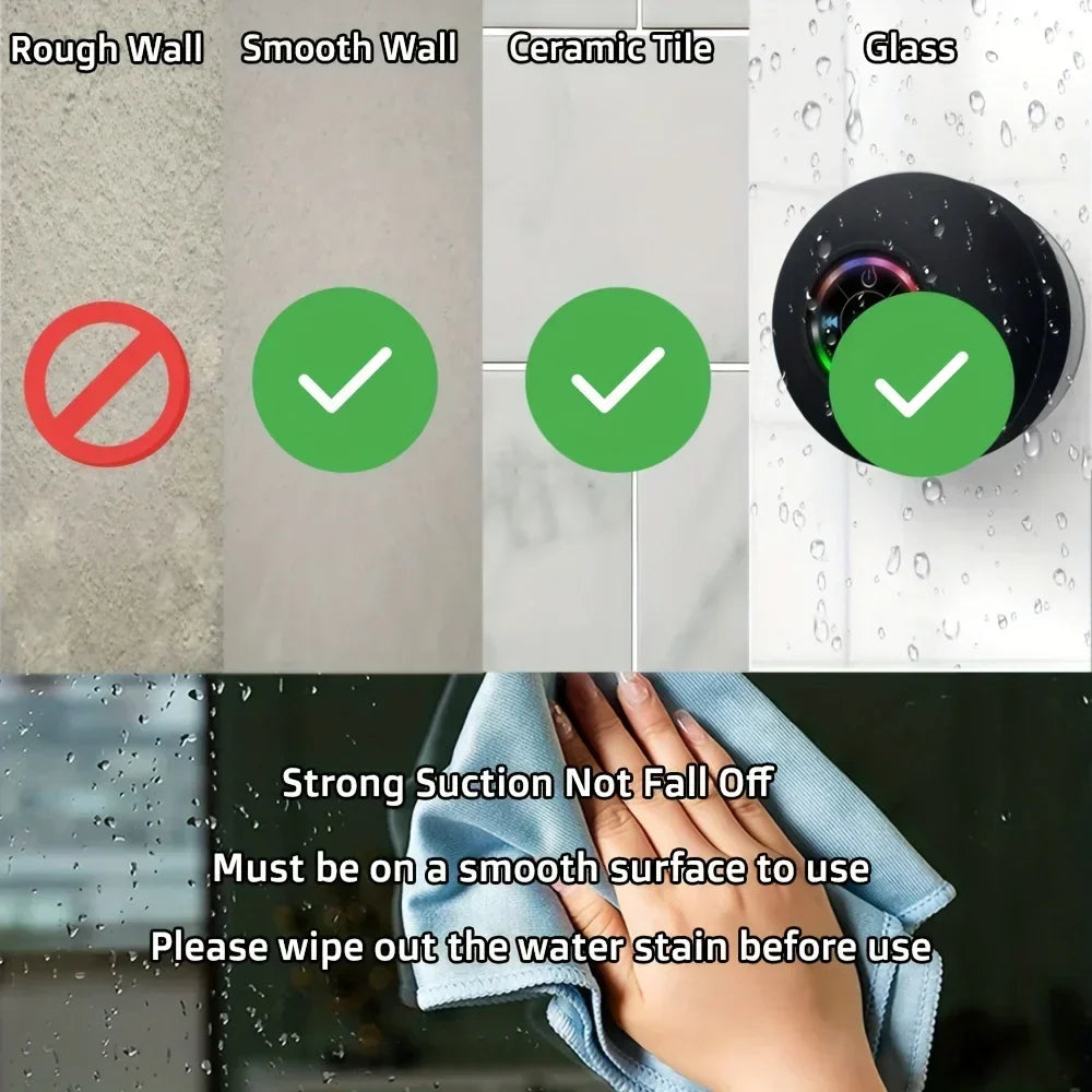 BowLift | Soundplash Shower Speaker | Waterproof & Wireless | With Suction Cup & Bluetooth 5.0