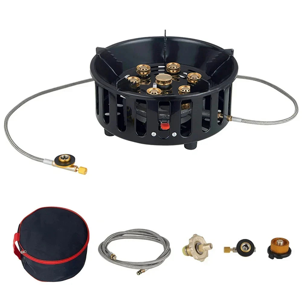 Skanto | 7-Burner Portable Camping Gas Stove with Electronic Ignition - Kael