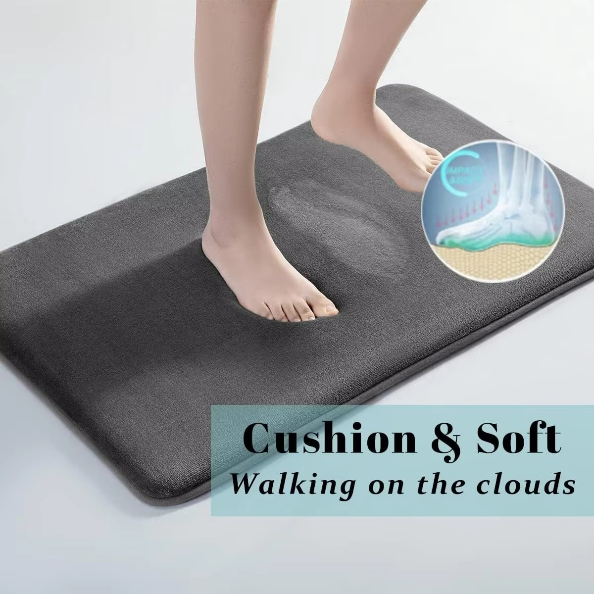 BowLift | Ultra-Absorbent, Anti-Slip Luxurious Coral Velvet Bath Mat