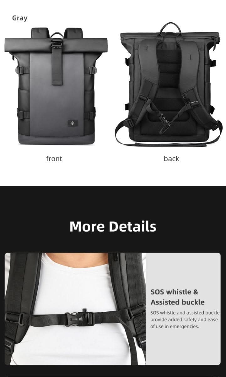 Skanto | Expandable Outdoor Backpack with Large Volume and Laptop Compartment