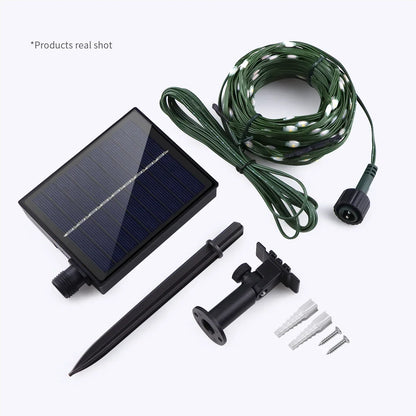 BowLift | Solar String Lights 100M LumiSol ProLine | 8 Modes | IP65 Waterproof | Extra Bright LEDs | Remote Control & Quick Charge | For Garden, Wedding & Christmas