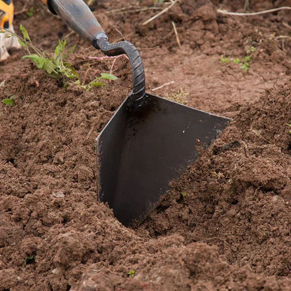 BowLift | RootRaptor Triangle Hoe | Forged Manganese Steel | Sharp & Ergonomic | For Weeding & Seed Furrows