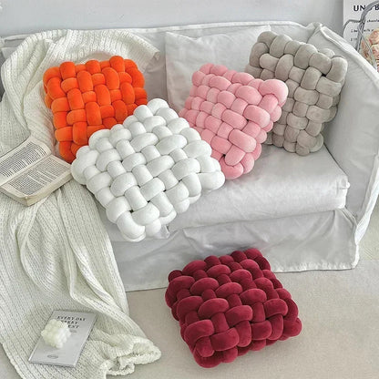 Chunky Woven Knot Cushion | Bowlift