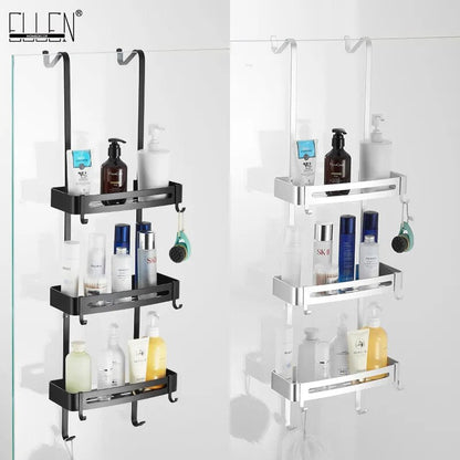 BowLift | Sleek Shower Nail-Free Dual Layer Organizer Rack