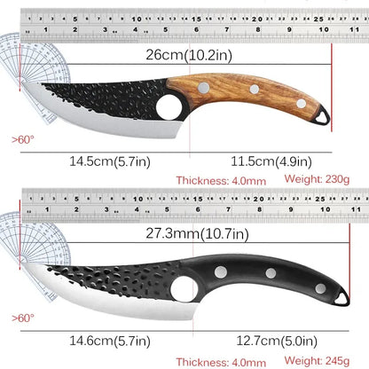Skanto | Handmade Blacksmith Knife Set – Professional Butcher, Boning, Chef, and Vegetable Knives for Home and Chef Use