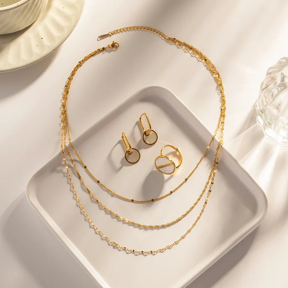 BowLift | 18k Dainty Classic Three Layer Necklace Stack