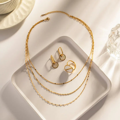 BowLift | 18k Dainty Classic Three Layer Necklace Stack
