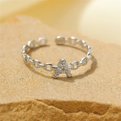 BowLift | Dainty Diamond Letter Initial Ring