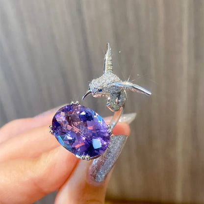 Skanto | Majestic Hummingbird Gemstone Ring
