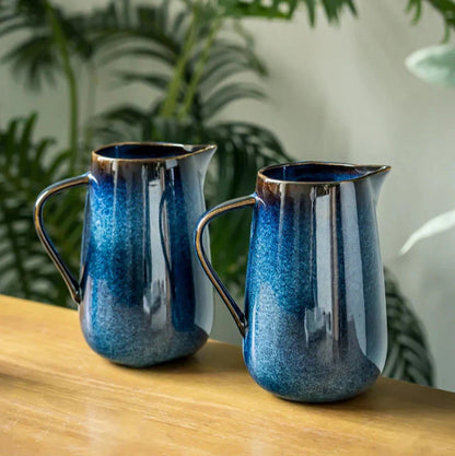 Laguna Kiln Blue Ceramic Pitcher Bowlift