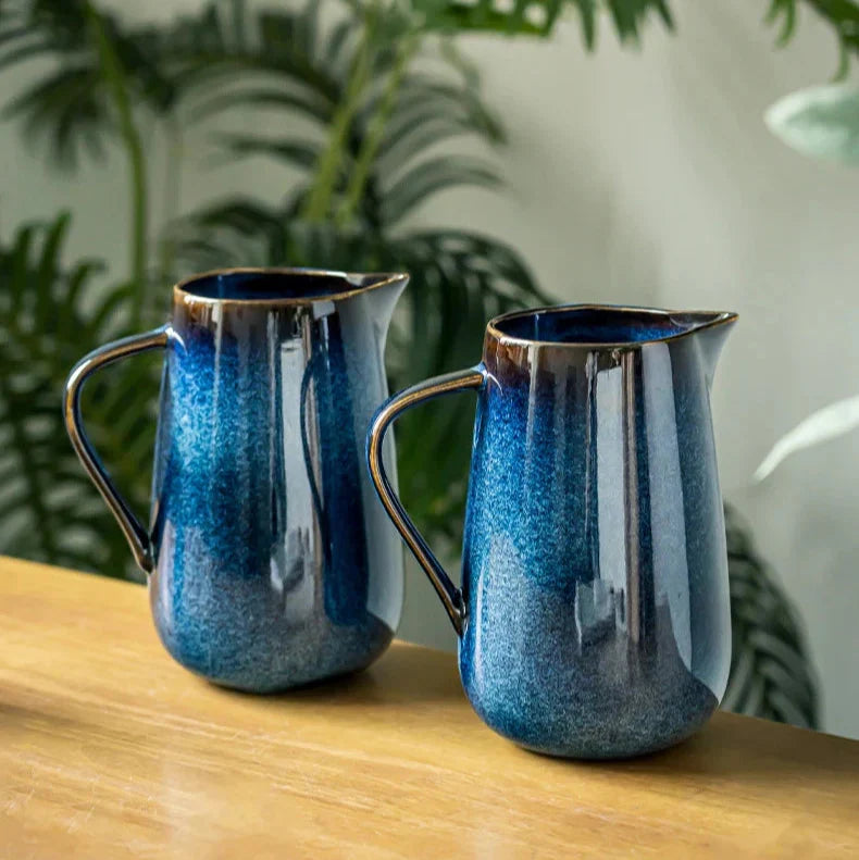 Laguna Kiln Blue Ceramic Jug Karnz