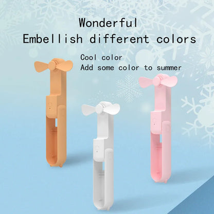 New Handheld Portable Mini Fan - Creative, Three-Speed Adjustable, Solid Color, USB Rechargeable Small Fan | Skanto