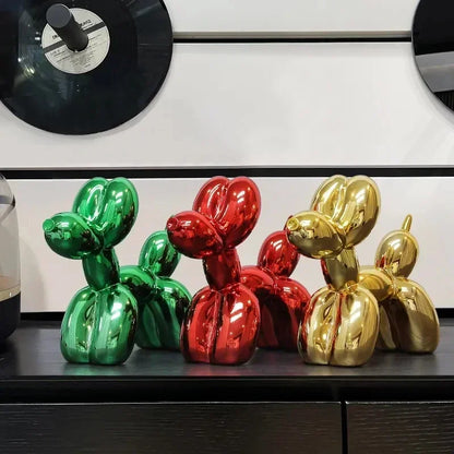 Skanto | Nordic Balloon Dog Sculpture Resin Animal Sculpture Art Sculptures and Figures Crafts Home Decor Room Desktop Accessories