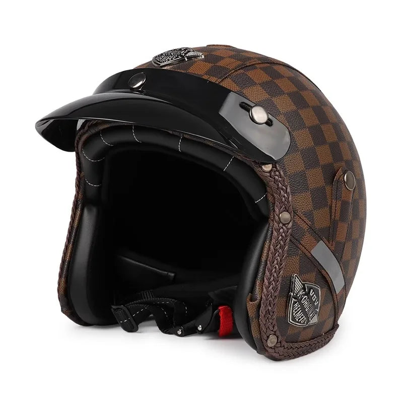 BowLift | Retro Motorcycle Helmet – Kael – (Open Face 3/4)
