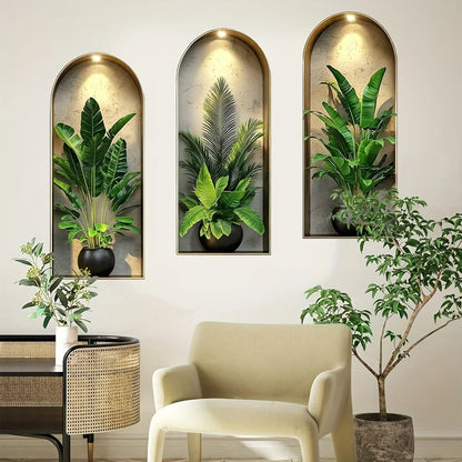 BowLift | Verdeco wall stickers | wall sticker plants 3D | watercolor look | self-adhesive & residue-free | living & bedroom decor