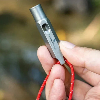 Master Your Safety: Original Boundless Voyage Titanium Whistle - Your indispensable companion for emergencies, survival, and adventures