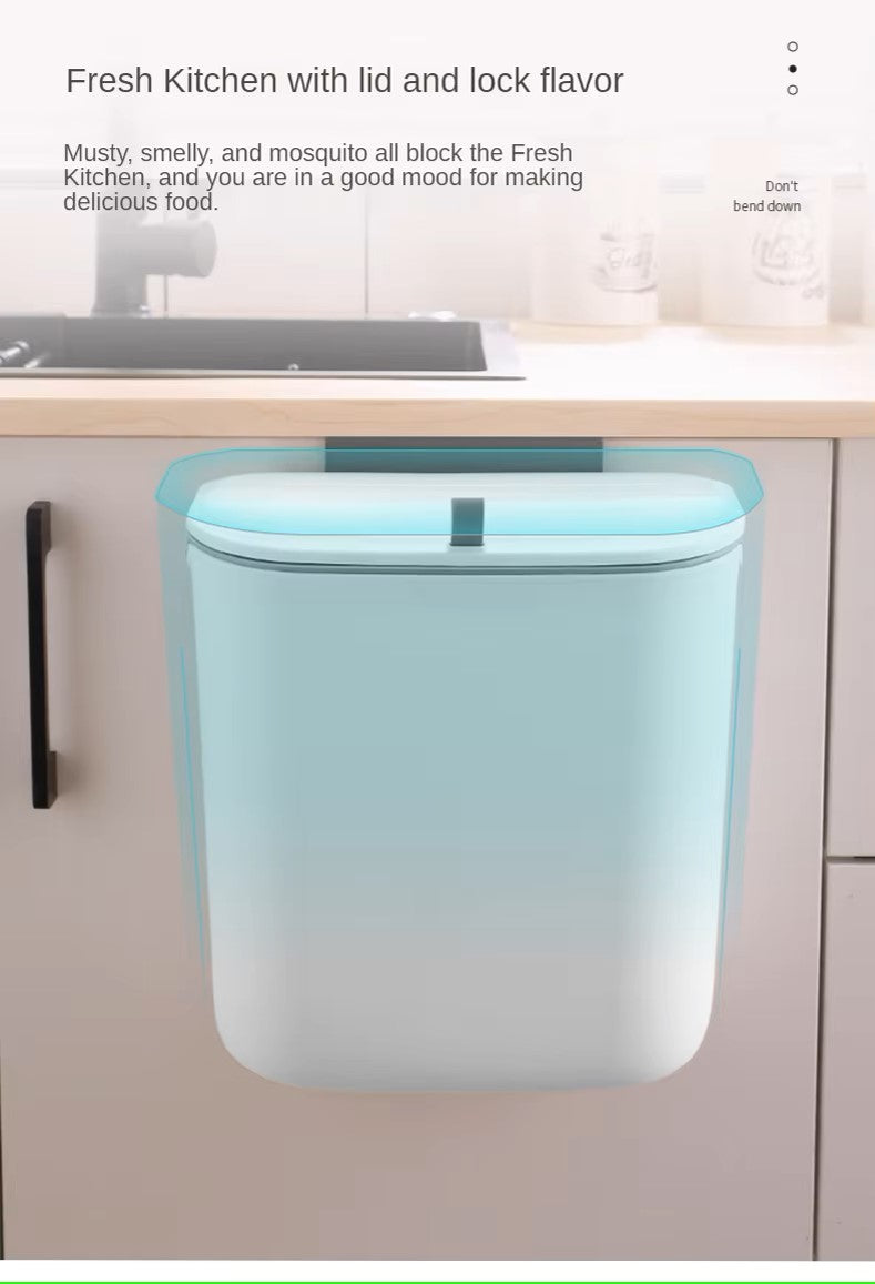 Skanto | Practical Wall-Mounted Kitchen Trash Can – Swivel Trash Can for Kitchen, Bathroom, and Office
