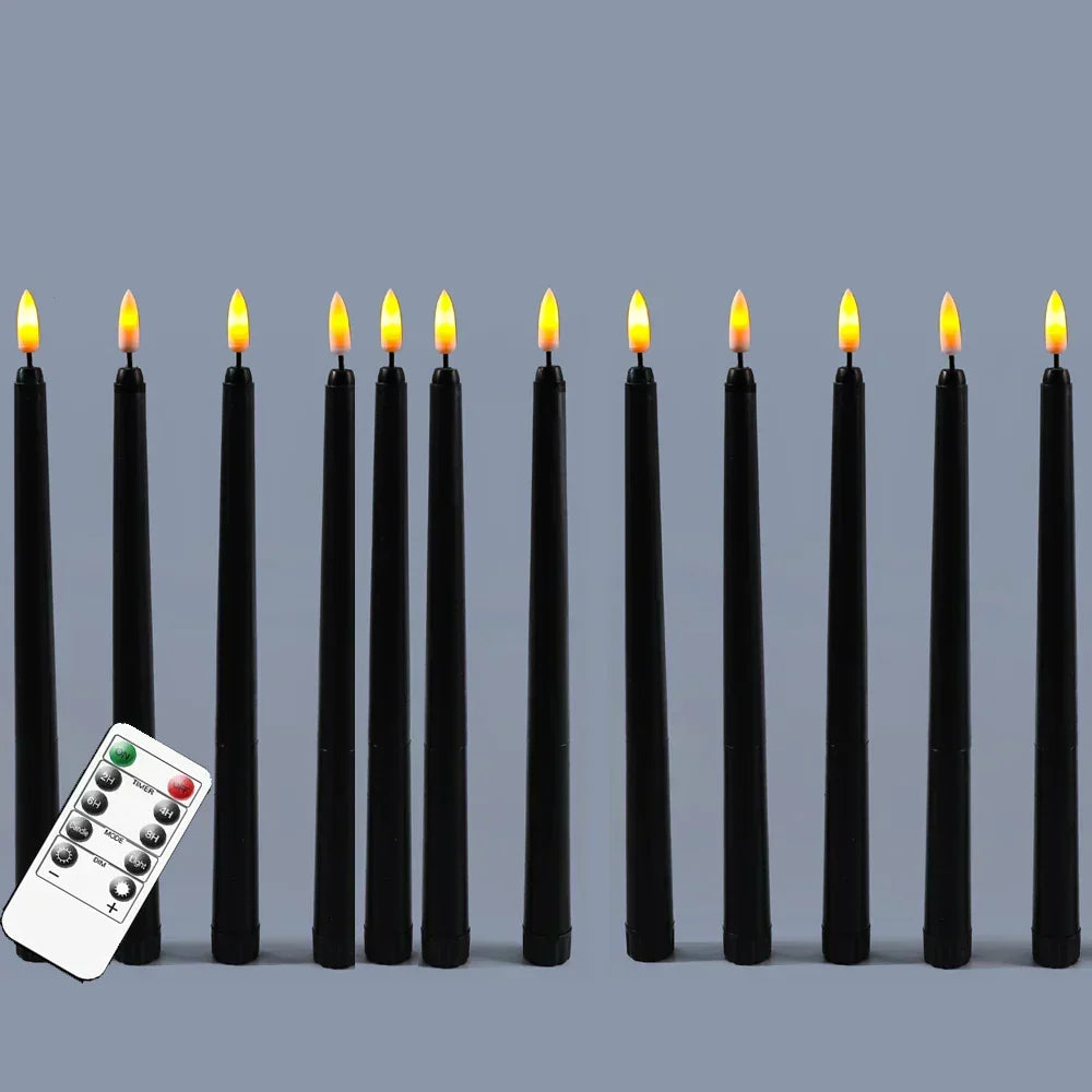 Skanto | Nightfall - Black LED Candles with Remote for Halloween