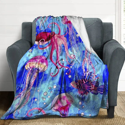 BowLift | Sea Life Ocean Throw Octopus Blanket