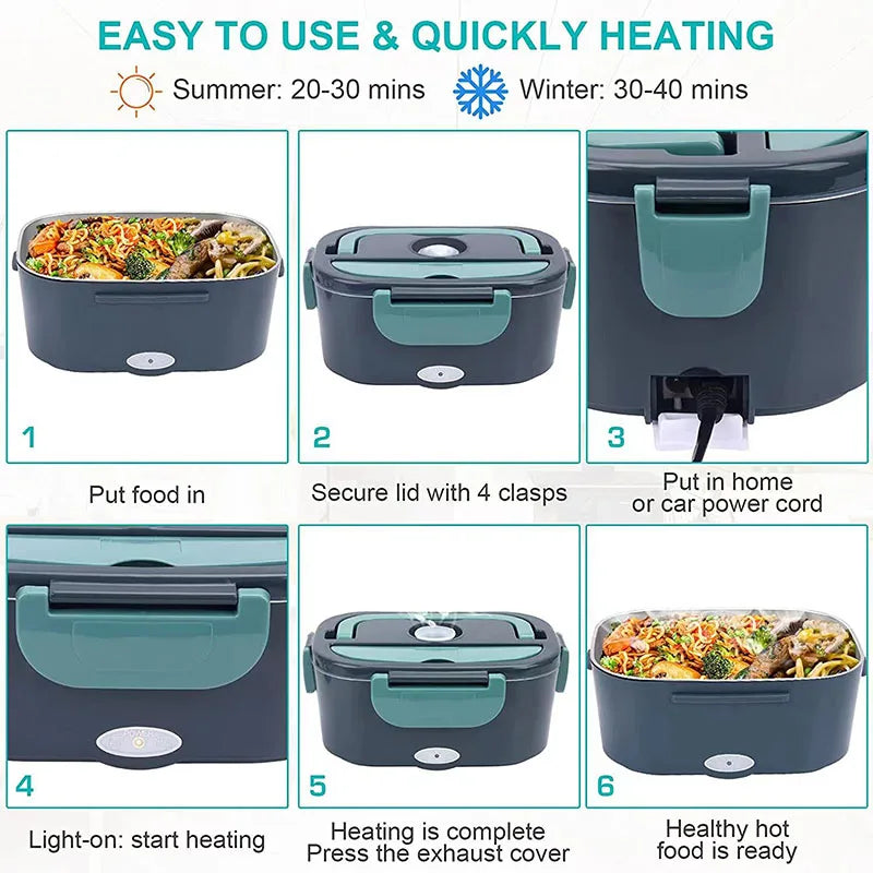 Frendorf | 1.5L Electric Lunch Box Food Warmer 60W Portable Leak-Proof Heater – HeatBox