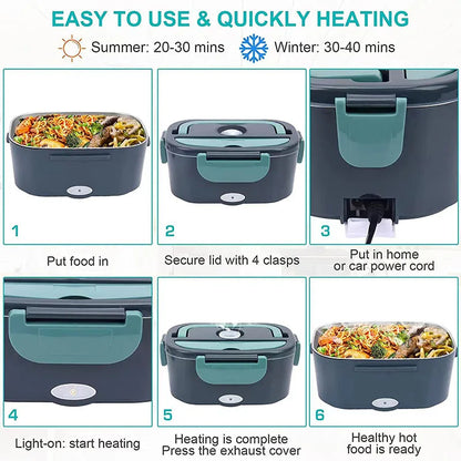 Frendorf | 1.5L Electric Lunch Box Food Warmer 60W Portable Leak-Proof Heater – HeatBox