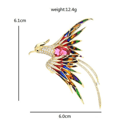BowLift | Colorful Flying Phoenix Brooches