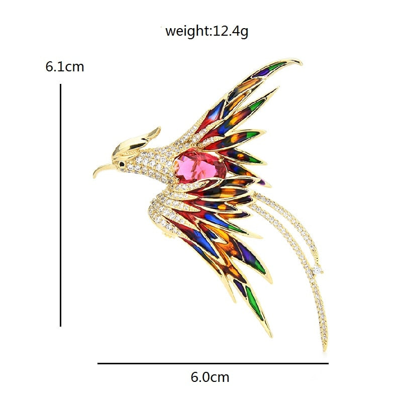 Skanto | Colorful Flying Bird Brooches