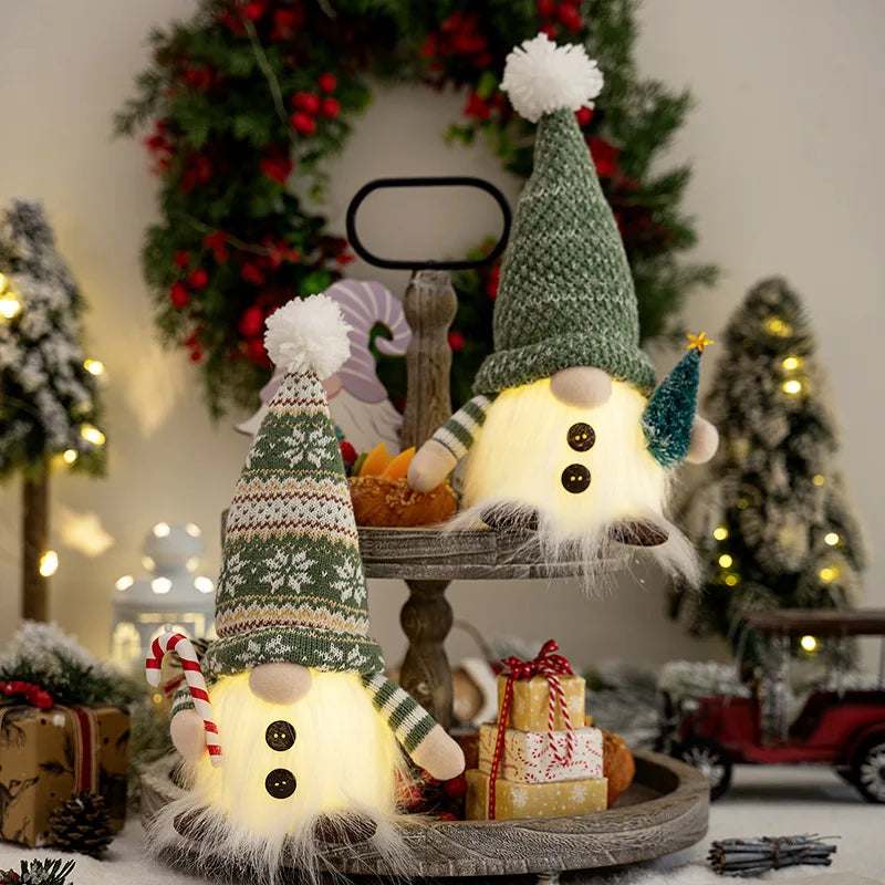 Skanto | Christmas Gnome Decoration | LED Night Light | Warm Glow Holiday Ornament