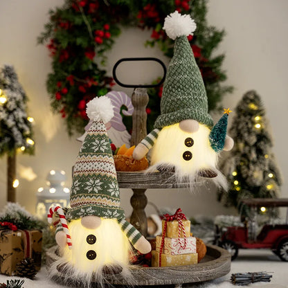 Skanto | Christmas Gnome Decoration | LED Night Light | Warm Glow Holiday Ornament
