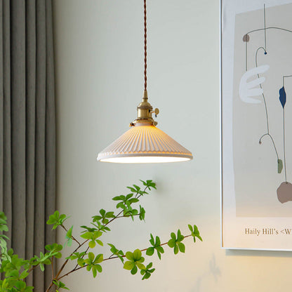 White Ceramic Pendant Light | Karnz