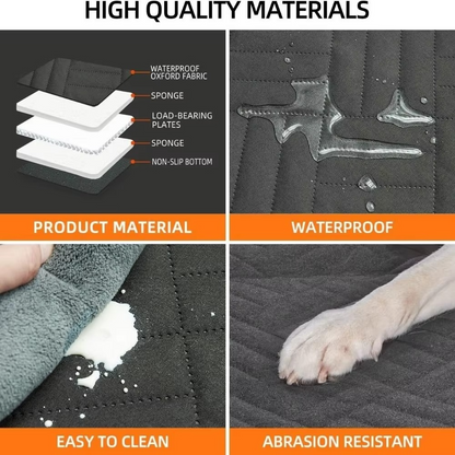Skanto | Ultimate Waterproof Dog & Cat Car Seat Cover & Back Seat Extender