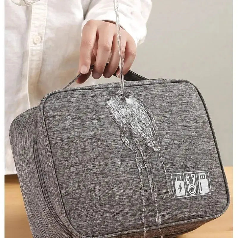 BowLift | ORGAZIP Tech Organizer | Large Cable Bag for Travel | Waterproof & Multifunctional | For Power Banks, Cables & Accessories