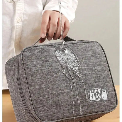 Kalsten | ORGAZIP Tech Organizer | Large Cable Bag for Travel | Waterproof & Multifunctional | For Power Banks, Cables & Accessories