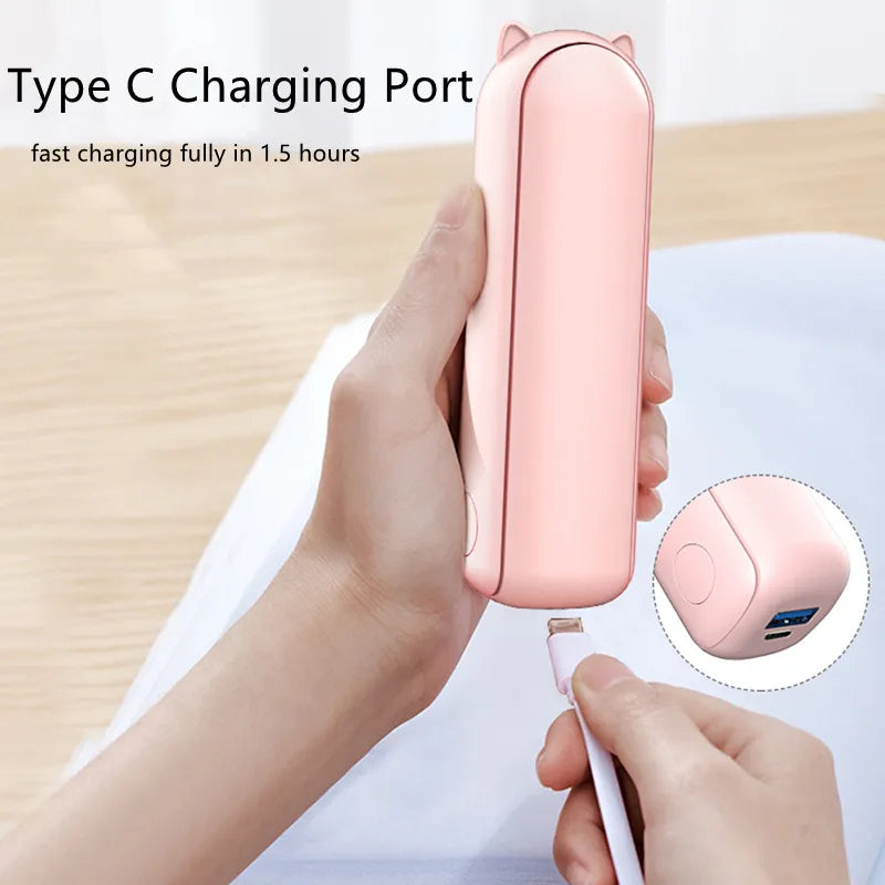 New Handheld Portable Mini Fan - Creative, Three-Speed Adjustable, Solid Color, USB Rechargeable Small Fan | Skanto