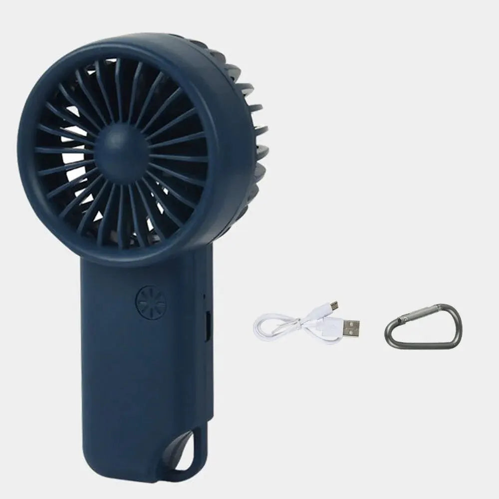 BowLift | Brisola Mini Handheld Fan with USB Charging | 3 Speed Settings & LED Display | Portable Battery Fan for Office, Travel & Sports
