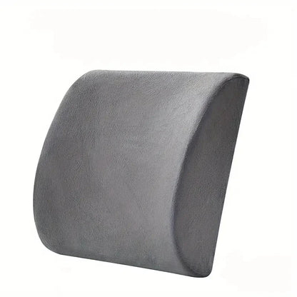 Lumbar support cushion for office chair and car seat - Perfectly balanced memory foam back cushion, versatile support for comfort