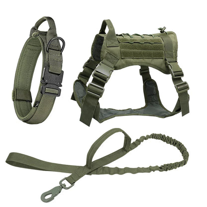Skanto | Tactical Dog Harness With Leash – Robust Military Set For Training And Control