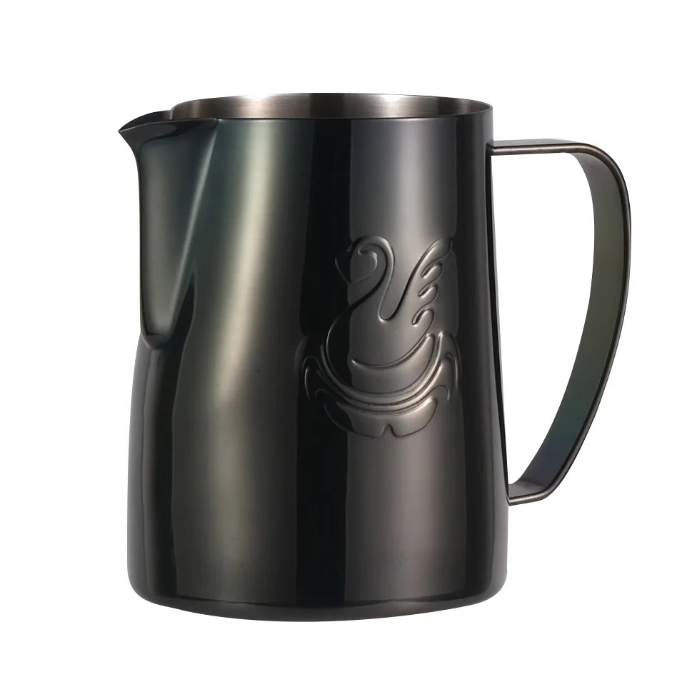 BowLift | 600ml stainless steel coffee pot milk frother cup cream maker espresso latte art tool elegant swan