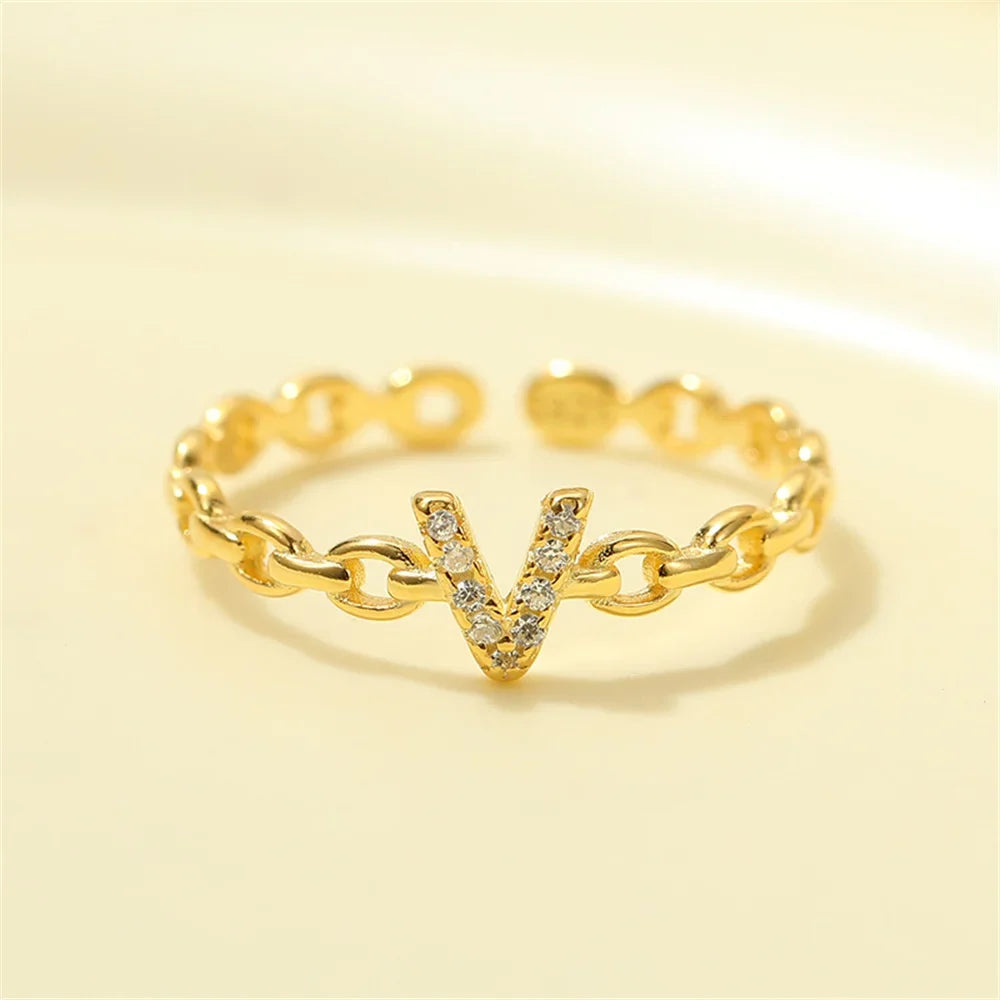 BowLift | Dainty Diamond Letter Initial Ring