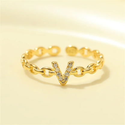 BowLift | Dainty Diamond Letter Initial Ring