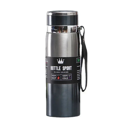 Skanto Stainless Steel Thermos 1L – Insulated Bottle for Keeping Water Cold and Hot, Tea, Coffee