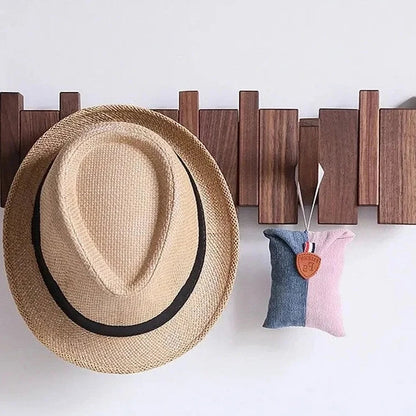 HarmonyHook - Stylish Adjustable Wooden Wall Rack