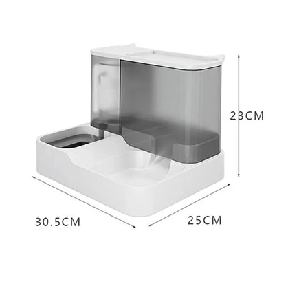 Skanto | Large Capacity Automatic Cat Feeder with Water Bowl - Wet & Dry Separated Pet Food Dispenser - Practical Pet Supplies