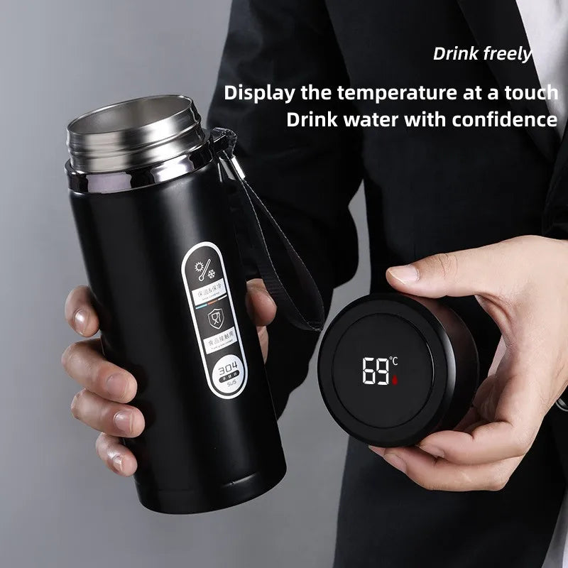 Skanto | 800ml-1L Stainless Steel Thermos – Portable Vacuum Flask with LED Temperature Display