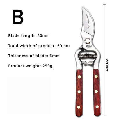 Skanto | TreeGrip 20 | Garden Pruner with Wooden Handle | 20 cm | Forged Carbon Steel | For Branches & Fruit Trees
