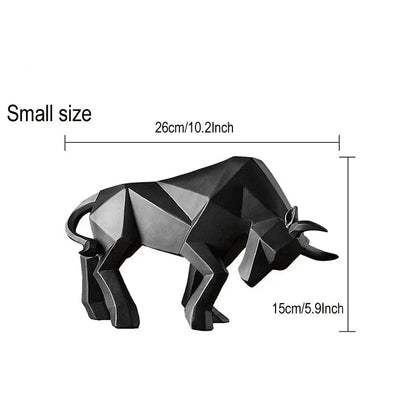 BowLift | ToroArte Bull Sculpture | Nordic Design | Resin Figure Modern | 35 cm / 26 cm