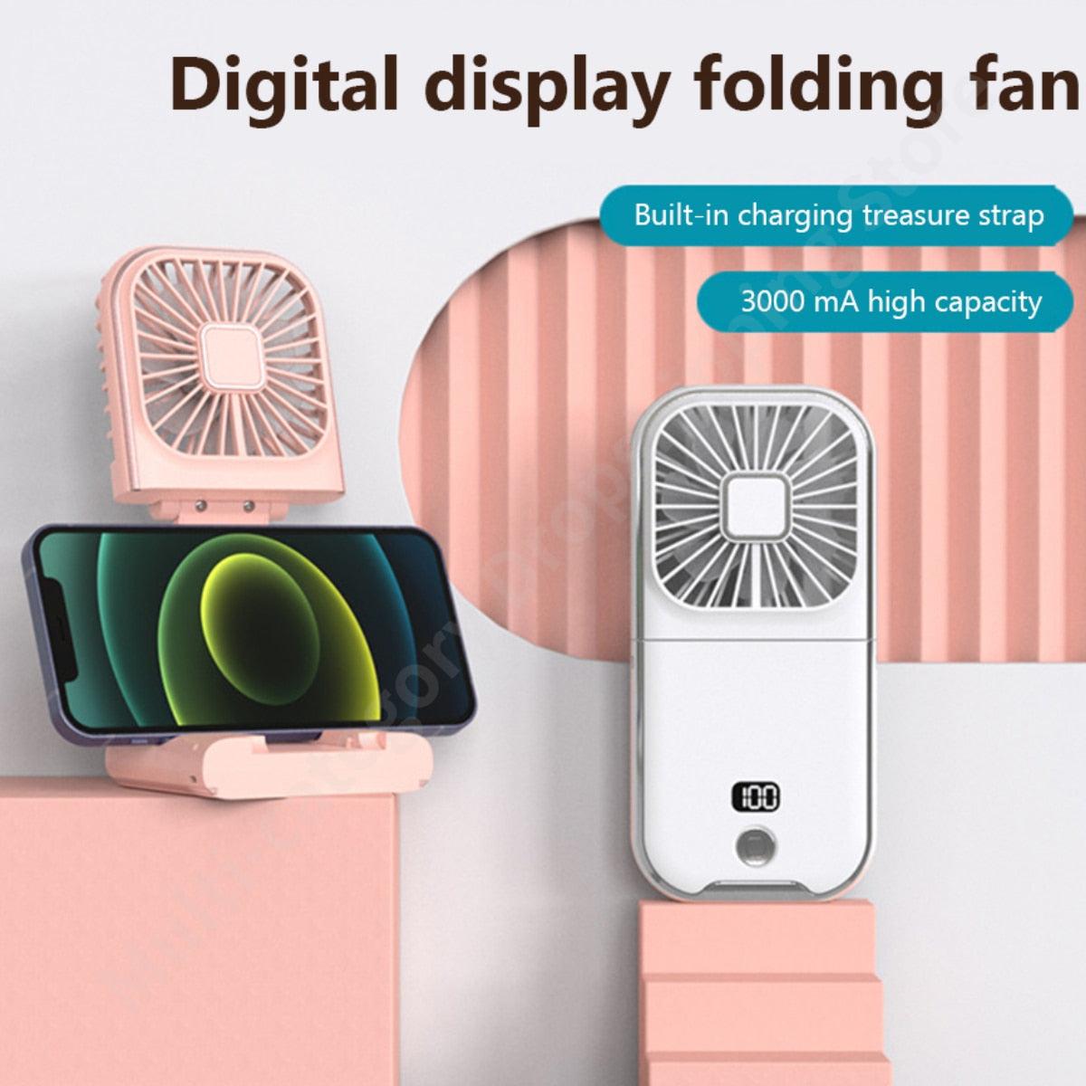 BowLift | Portable Rechargeable Magic Phone Holder Cooling Fan