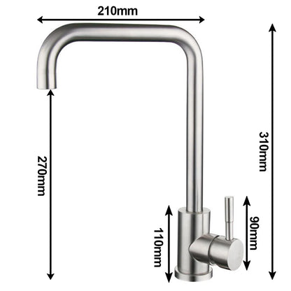 Stainless Steel Faucet – High-Quality, Rust-Free Faucet with Swiveling Spout, Durable and Easy to Clean, Ideal for Modern Kitchens | Bowlift
