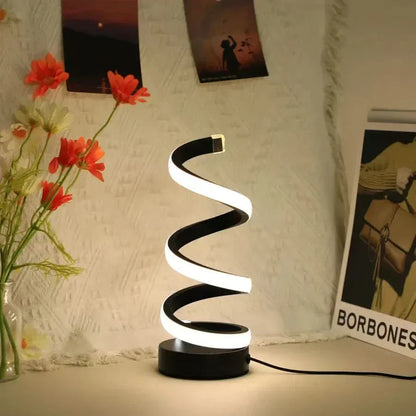 Skanto | Spiral LED Table Lamp – Modern Adjustable Light