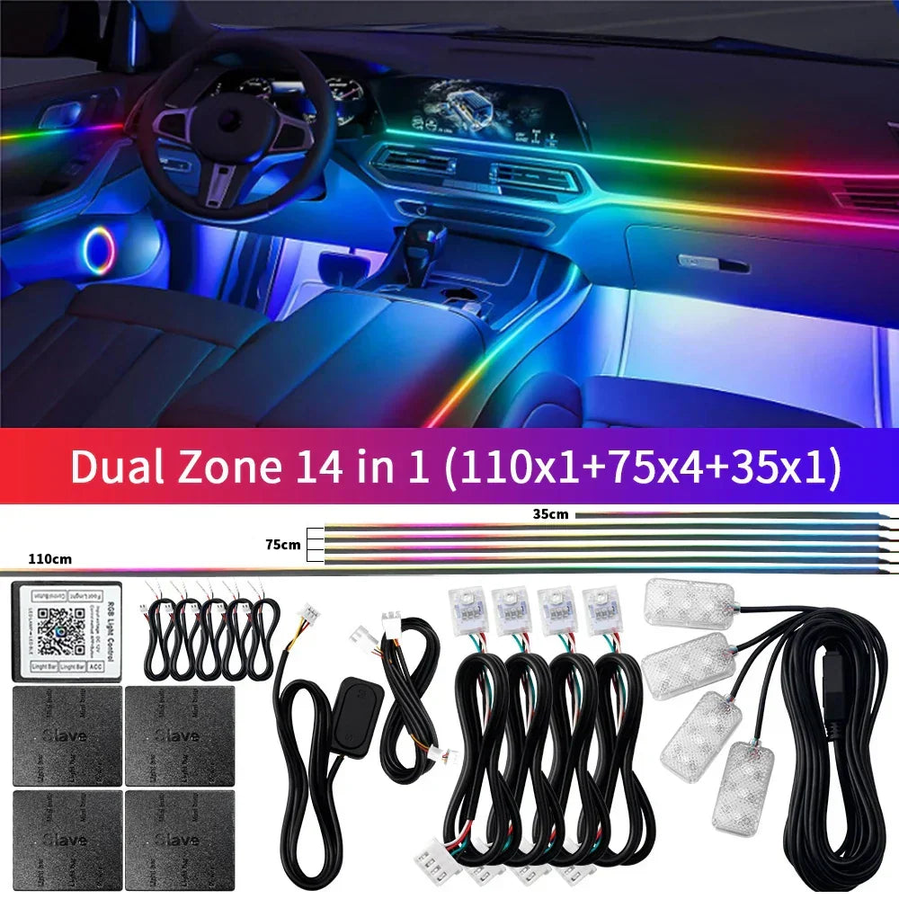 Skanto | Bluetooth RGB Symphony Car Ambient Light Kit